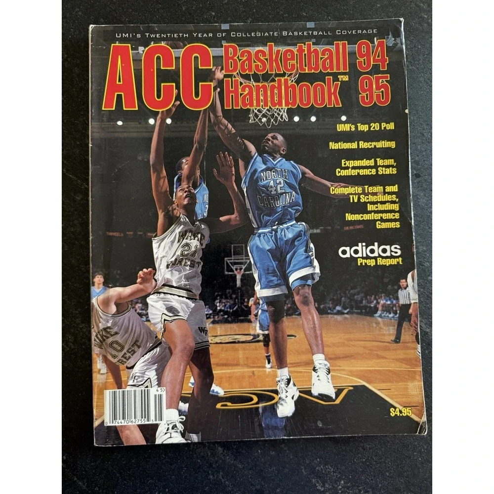 Vtg ACC Basketball Handbooks 1988–1995 Lot (7) UMI NCAA UNC Duke Preseason Guide